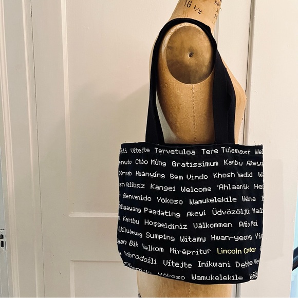 Lincoln Center WELCOME Tote Bag - black white + yellow - John Cage, NYC Souvenir - Picture 3 of 7